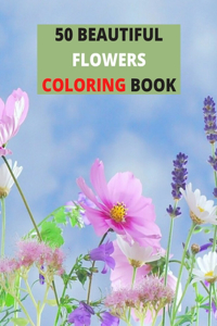 100 Beautiful Flowers Coloring Book