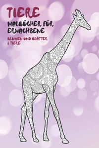 Malbücher für Erwachsene - Blumen und Blätter & Tiere - Tiere