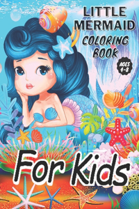 little mermaid coloring book for kids age 4-8