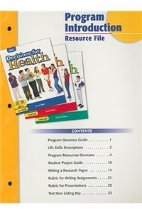 Holt Decisions for Health Program Introduction Resource File