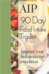 AIP 90 Day Food Intake Tracker Journal Your Autoimmune Condition