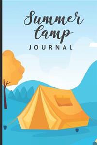 Summer Camp Journal: Trendy Summertime Activity Book With Prompts, Kids Writing Notebook, Outdoor Camping Trip Schedule Book