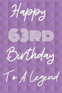 Happy 63rd Birthday To A Legend