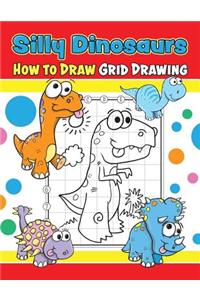 Silly Dinosaurs How to Draw Grid Drawing