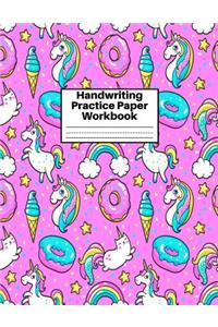 Handwriting Practice Paper Workbook