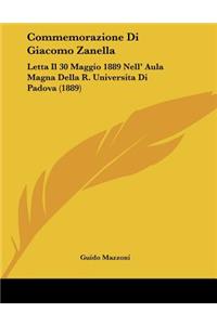 Commemorazione Di Giacomo Zanella