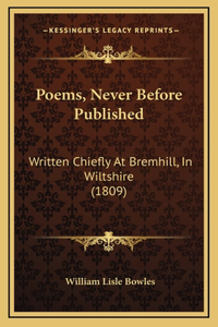 Poems, Never Before Published