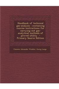 Handbook of Technical Gas-Analysis