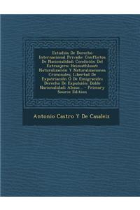 Estudios de Derecho Internacional Privado