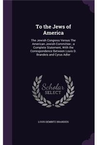 To the Jews of America