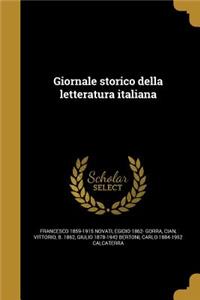 Giornale Storico Della Letteratura Italiana