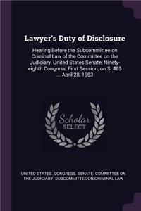 Lawyer's Duty of Disclosure