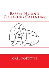 Basset Hound Coloring Calendar
