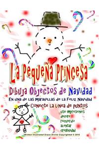 La pequeña princesa Dibuja objetos de Navidad Feliz Navidad Conecte la línea de puntos Use impresiones Decorar Recuerdo Alentar Creatividad