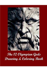 12 Olympian Gods Drawing & Coloring Book