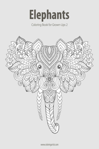 Elephants Coloring Book for Grown-Ups 2
