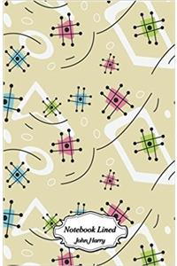 Retro Pattern Notebook: Blank Lined Page Softcover Journal: 6