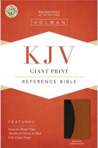 Giant Print Reference Bible-KJV: King James Version, Black/Tan, LeatherTouch, Giant Print Reference Bible