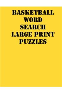 Basketball Word Search Large print puzzles
