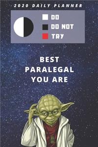 2020 Daily Planner For Work - Best Gift For Paralegal - Funny Yoda Quote Appointment Book - Day Planning Agenda Notebook - Great Present For Goals