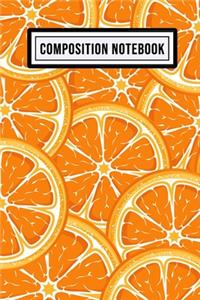 Orange Wide Ruled Composition Notebook