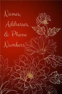 Names, Addresses, & Phone Numbers