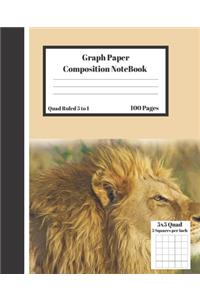 Graph Composition Notebook 5 Squares per inch 5x5 Quad Ruled 5 to 1 100 Pages