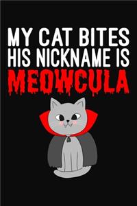 My Cat Bites His Nickname Is Meowcula