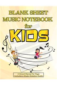 Blank Sheet Music Notebook for Kids