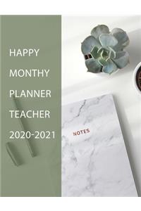 Happy Monthy Planner Teacher 2020-2021