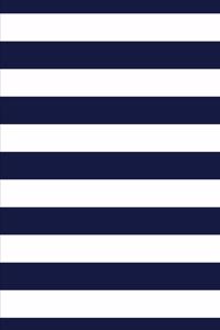 2020 Weekly Planner Navy Blue White Stripes 134 Pages