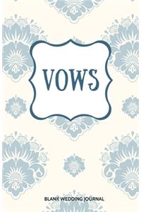 Vows Small Size Blank Journal-Wedding Vow Keepsake-5.5