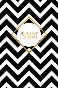 Bullet Journal: Gorgeous Gold Trendy Bullet Journal - 120-Page 1/4 Inch Dot Grid Pretty Gold Notebook - 6 X 9 Perfect Bound Softcover