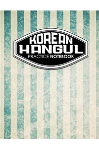 Korean Hangul Practice Notebook