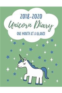 2018-2020 UNICORN DIARY One Month At A Glance