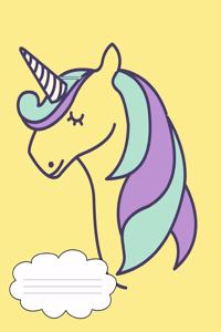 Unicorn with Eyes Shut Composition Notebook