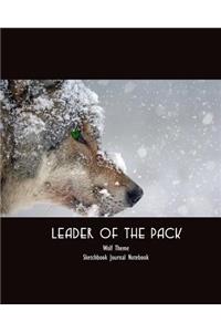 Leader of the Pack Wolf Theme Sketchbook Journal Notebook
