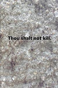 Religious Journal 5th Commandment Traditional Stone