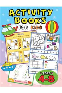 Activity Books for Kids Ages 4-8: Easy and Fun Workbook for Boys and Girls