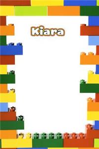 Kiara: Personalized Building Brick Journal, Diary Notebook, Log Featuring 120 Pages 6x9