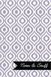Notes & Stuff - Thistle Purple Lined Notebook in Ikat Pattern: Soft Cover, 6 x 9 Journal, 190 Pages