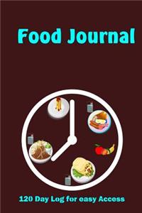 Food Journal: 120 Day Log for Easy Access