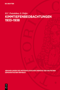 Kimmtiefenbeobachtungen 1933-1938
