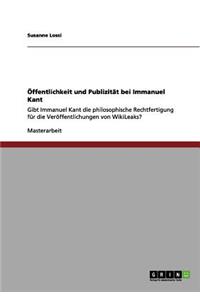 Öffentlichkeit und Publizität bei Immanuel Kant