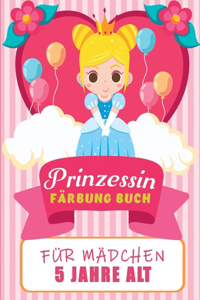 Prinzessin Färbung Buch für Kinder 5 Jahre alt