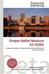 Oregon Ballot Measure 54 (2008)