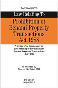 Law Relating To Prohibition Of Benami Property Transactions Act 1988