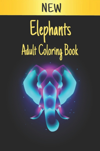 Elephants Adult Coloring Book