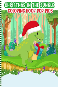 Christmas In The Jungle Coloring Book For Kids