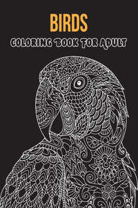 Birds coloring book for adult